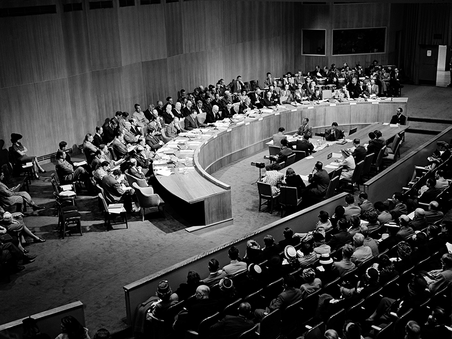 The first session of the UN Atomic Energy Commission met in New York on June 14, 1946. (Photo: United Nations)