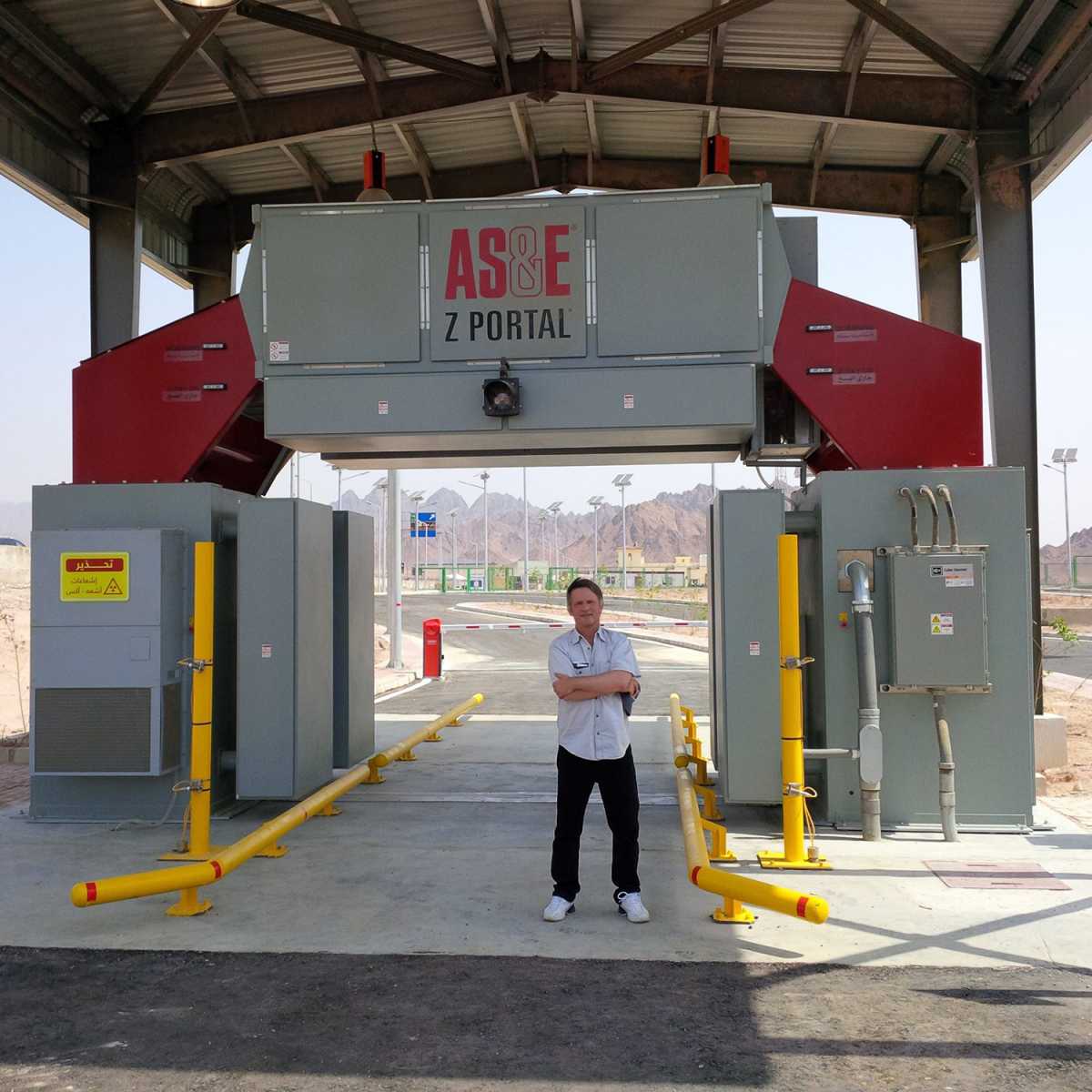 In a 2015 photo, then-Assistant Secretary of State for International Security and Nonproliferation Thomas Countryman poses at the entry checkpoint to Sharm el-Sheikh, Egypt, where the U.S. government assisted in funding a vehicle and cargo x-ray scanner. Credit: U.S. Department of State