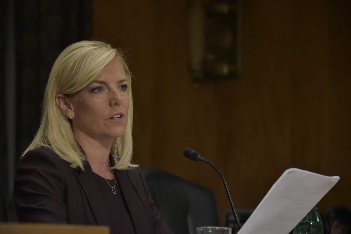 Kirstjen Nielsen is sworn in at a hearing on her nomination to become the 6th Secretary of the Department of Homeland Security in Washington, D.C., Nov. 08, 2017. Photo: U.S. Department of Homeland Security.