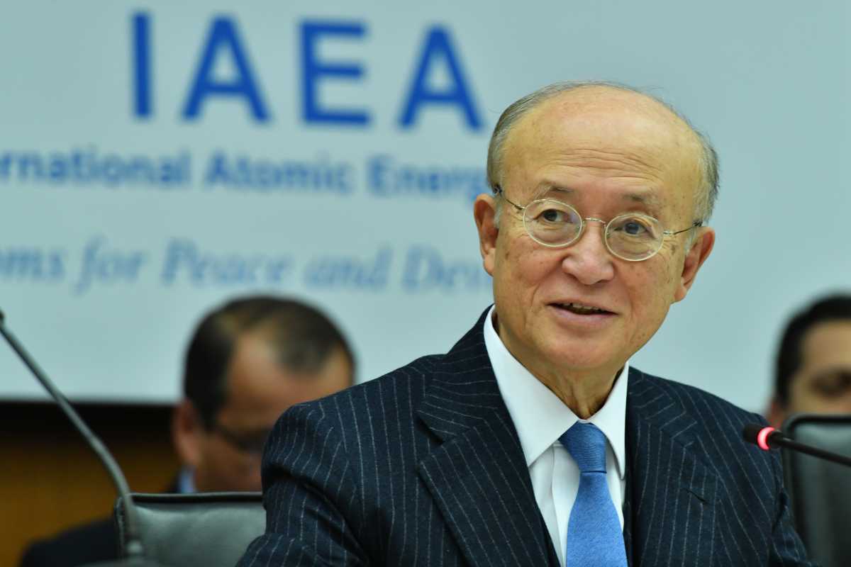 IAEA Director General Yukiya Amano delivers his introductory statement to the Board of Governors meeting on Nov. 22. Photo Credit: Dean Calma / IAEA. 