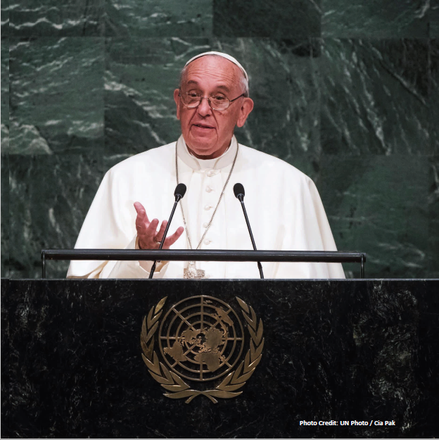 “The ultimate goal of the total elimination of nuclear weapons becomes both a challenge and a moral and humanitarian imperative,” stated Pope Francis in a message Tuesday to United Nations members negotiating a legally binding instrument on the prohibition of nuclear weapons (Photo: United Nations/ Cia Pak)
