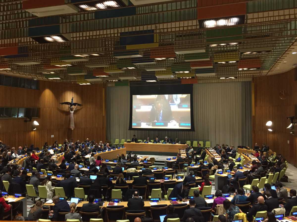 Argentine Ambassador Rafael Grossi addresses the NPT PrepCom. Photo: Alicia Sanders-Zakre.