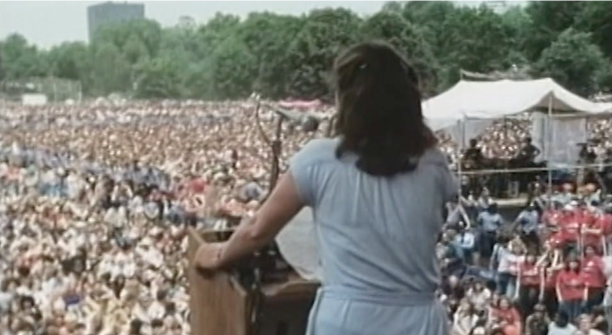 Randall Forsberg, chief author of the 1981 “Call to Halt the Nuclear Arms Race,” and past member of ACA’s Board of Directors, addressed the crowd of more than 800,000 in Central Park on June 12, 1982: “We call for sanity. We call for an end to the nuclear arms race. Until the arms race stops, until we have real peace and real justice worldwide, we will not go home and be quiet. We will go home and organize.” Click the image above to read her full speech.