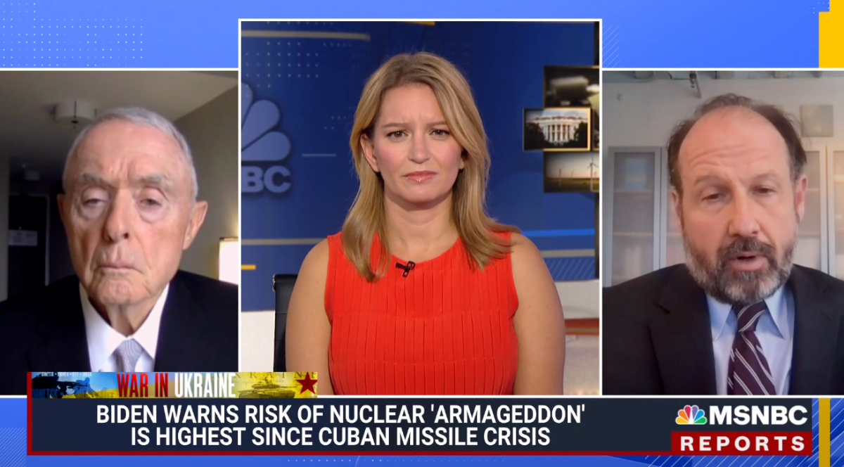 Executive director Daryl Kimball spoke to NBC's Katy Tur on Russian President Vladimir Putin's latest threats to use nuclear weapons in its war against Ukraine.
