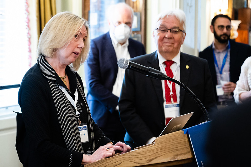 Julia Moore, ACA’s Deputy Director from 1982 to 1984, was among the many former and (current) ACA staff, interns, and Board members who gathered on the evening of June 2 to share anecdotes and reconnect. Click for more photos from the event.