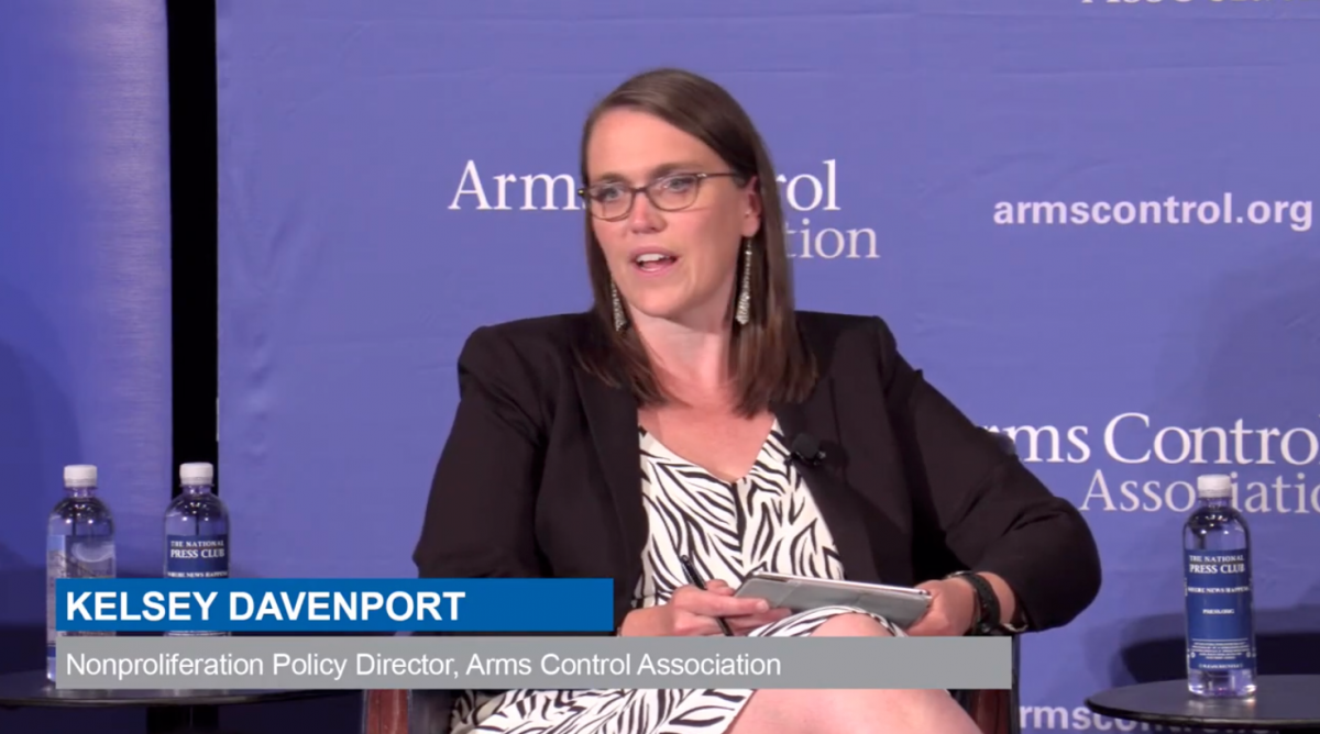 Policy director Kelsey Davenport moderated a panel on "Restoring Nonproliferation and Disarmament Guardrails" at the 2022 Annual Meeting in Washington, D.C. (Photo: Allen Harris/ACA)