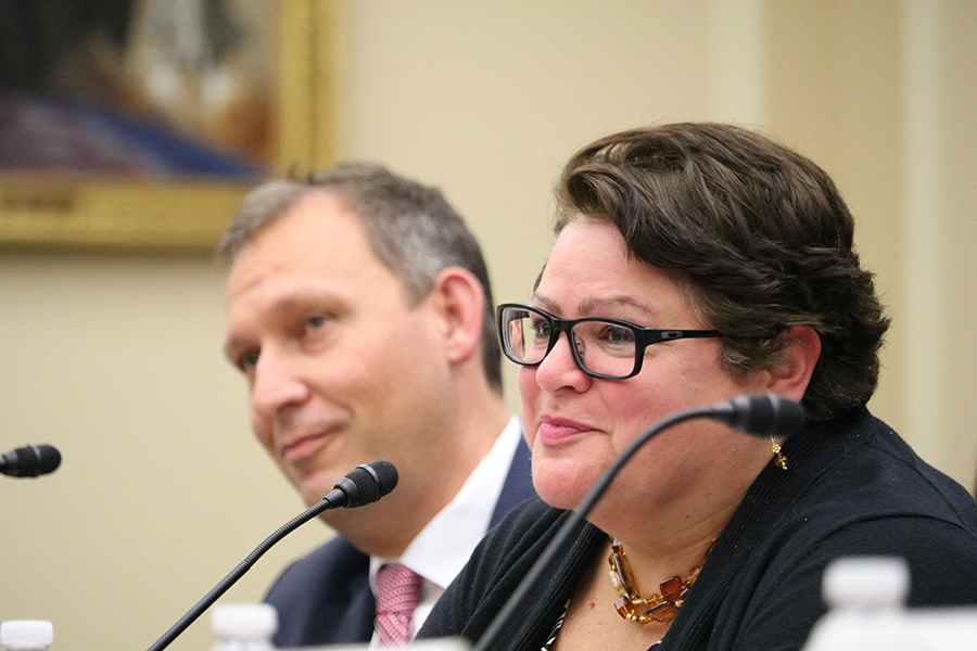 Cristina Chaplain, who formerly directed reviews of the missile defense program for the Government Accountability Office, a nonpartisan investigative agency of Congress, testified in December 2017 before the House subcommittee on space.  (Photo: U.S. House of Representatives Committee on Science, Space, & Technology)