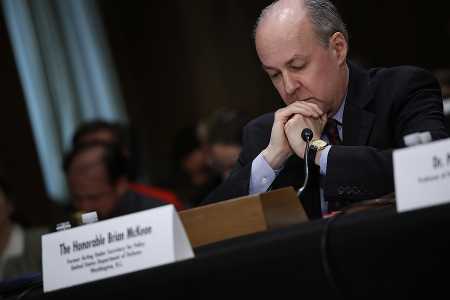 Brian McKeon, former acting undersecretary of defense for policy in the Obama administration, testifies before the Senate Foreign Relations Committee November 14 on presidential authority to order the use of nuclear weapons.  (Photo credit: Win McNamee/Getty Images)