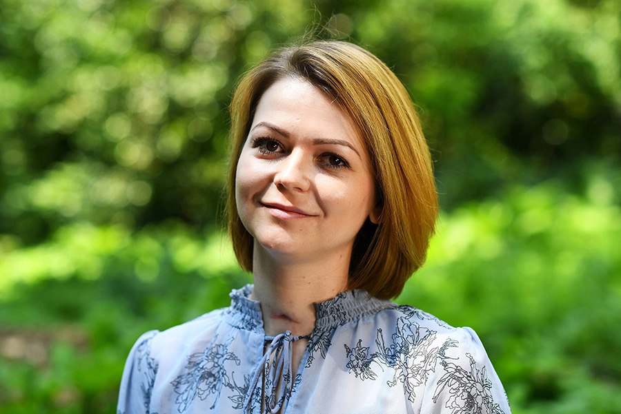 Yulia Skripal, who was poisoned with the nerve agent Novichok along with her father, former Russian spy Sergei Skripal, speaks to journalists May 23 in London. The UK and United States blame Russia for the assassination attempt using a banned chemical weapon. (Photo: Dylan Martinez/AFP/Getty Images)