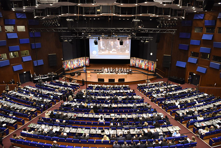 Diplomats speak at the Fourth Special Session of the Conference of States-Parties to the Chemical Weapons Convention, held at The Hague on June 26. (Photo: OPCW)