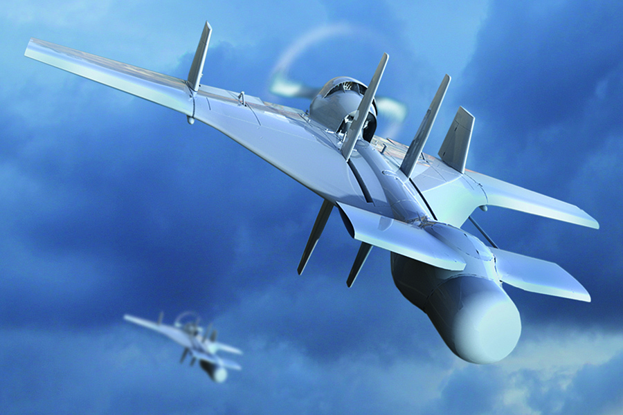 An illustration of the Israeli-produced Harpy unmanned aerial vehicle, a “fire and forget” autonomous system that detects, identifies, and attacks enemy radars. The manufacturer, Israel Aerospace Industries, says the Harpy provides a “continuous, persistent lethal threat to enemy air defense systems.” (Illustration: Israel Aerospace Industries)
