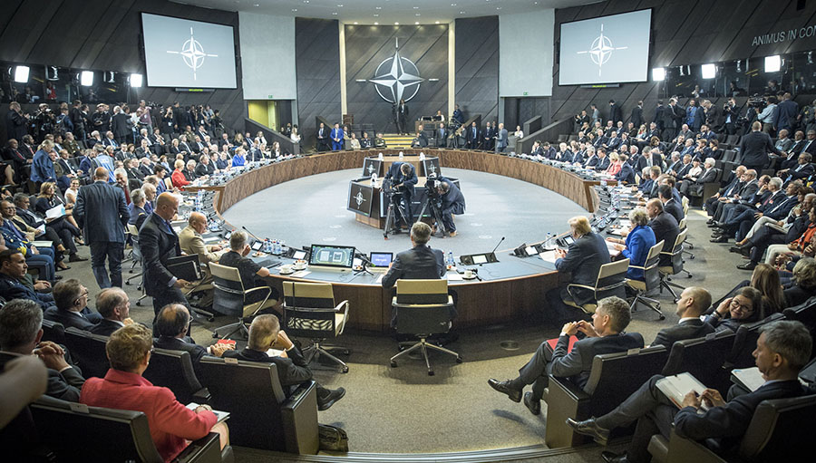 At their July 2018 Brussels Summit, 29 heads of state and government of the North Atlantic Council, NATO’s most senior decision-making body, declared their commitment to the preservation of the “landmark” Intermediate-Range Nuclear Forces Treaty.  (Photo: NATO)