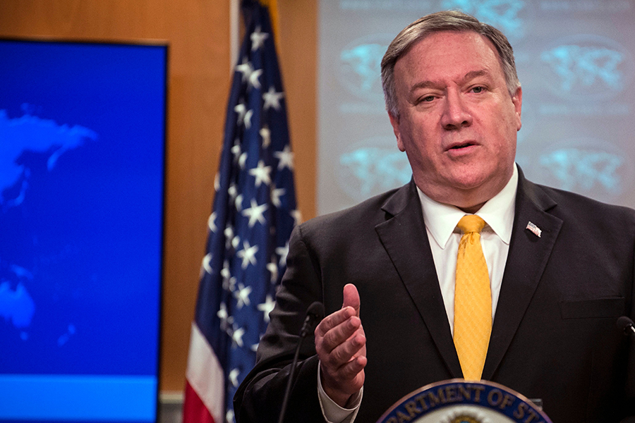 U.S. Secretary of State Mike Pompeo announces the U.S. suspension of its INF Treaty obligations at a Febuary 1 press briefing in Washington. The following day, the State Department also formally notified Russia that the United States would withdraw from the treaty in six months. (Photo: Eric Baradat/AFP/Getty Images)