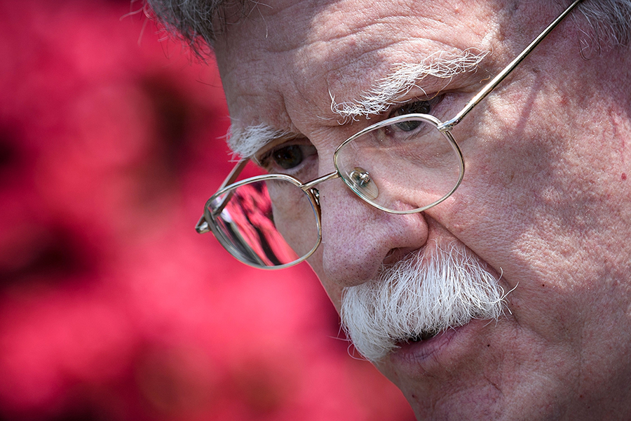 U.S. National Security Advisor John Bolton speaks outside on the White House on April 30. In a June interview, Bolton said â€œitâ€™s unlikelyâ€ that New START will be extended. (Photo: Brendan Smialowski/AFP/Getty Images)