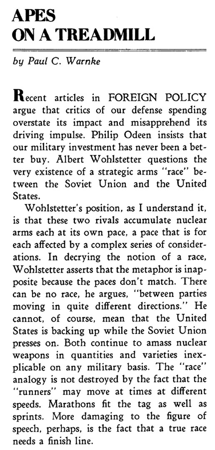 Foreign Policy, No. 18 (Spring 1975) courtesy Foreign Policy.