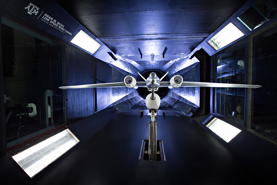 Texas A&M University plans to augment its existing wind tunnel facilities, such as the Oran W. Nicks Low Speed Wind Tunnel shown here, with a long wind tunnel to test hypersonic aircraft. (Photo: Texas A&M University) 
