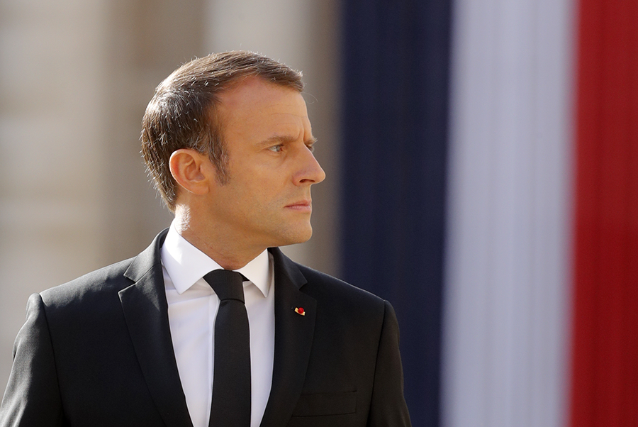 French President Emmanuel Macron, shown in September, proposed establishing a $15 billion line of credit to incentivize Iran's compliance with the 2015 nuclear deal. (Photo: Philippe Wojazer/AFP/Getty Images)