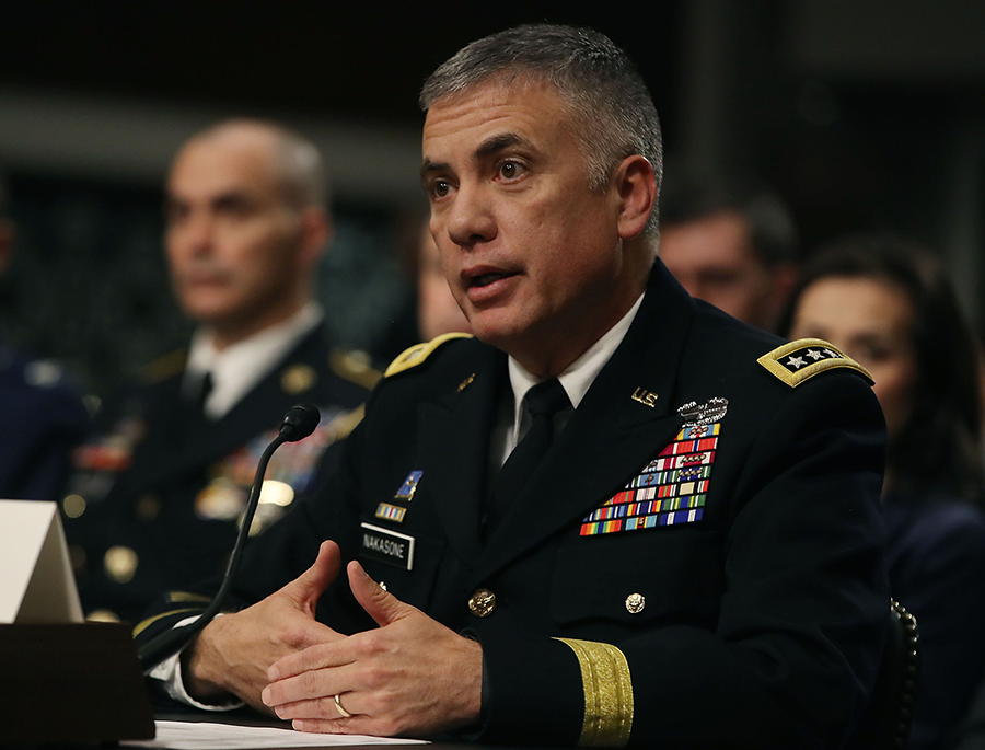 Gen. Paul M. Nakasone, commander of U.S. Cyber Command, testifies during a Senate Armed Services Committee hearing on February 14. He warned that China and Russia are conducting sustained cybercampaigns against the United States. (Photo: Mark Wilson/Getty Images)