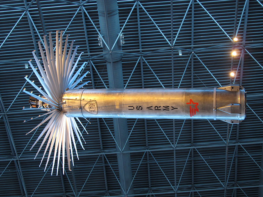 A Homing Overlay Experiment test vehicle is displayed at the Smithsonian National Air and Space Museum. The prototypical hit-to-kill missile defense weapon was a potential component of the U.S. Strategic Defense Initiative, a 1980s plan that began to unravel the 1972 ABM Treaty. (Photo: Kelly Michals/flickr)