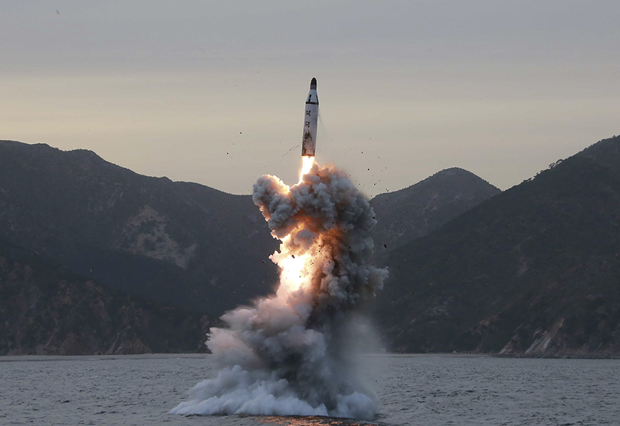 North Korea conducts a test launch of a submerged missile in 2016, a precursor to this year's flight test on Oct. 2.  (Photo: KCNA)