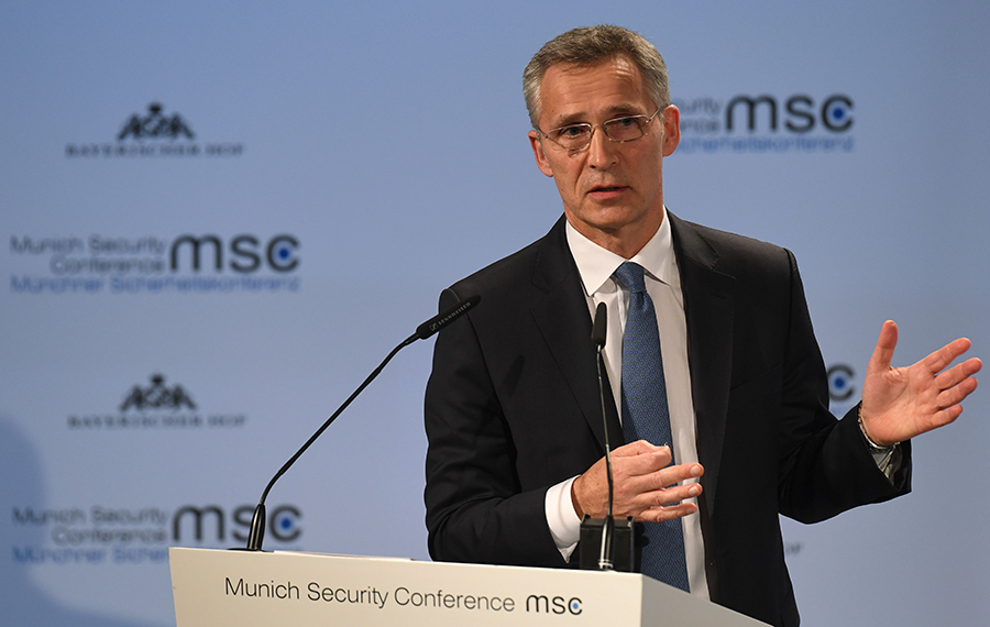 NATO Secretary General Jens Stoltenberg, shown here in Munich in February, said recently that a Russian proposal on intermediate-range missiles was not "credible."  (Photo: Christof Stache/AFP/Getty Images)