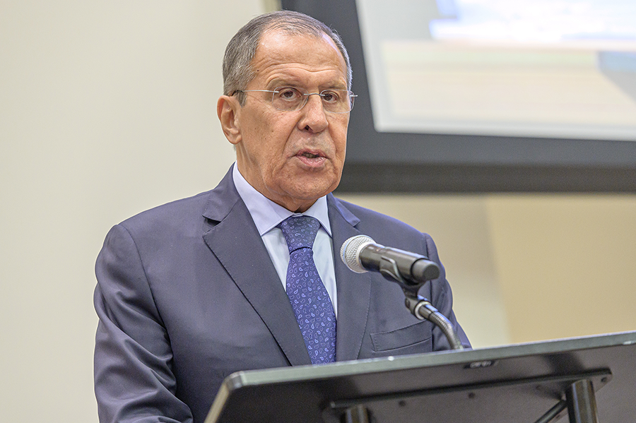 Russian Foreign Minister Sergey Lavrov speaks at the Article XIV conference for the Comprehensive Test Ban Treaty in New York on Sept. 25. (Photo: CTBTO)