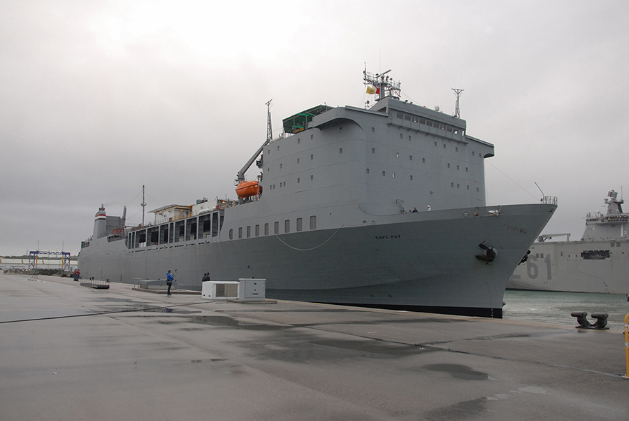 Chemical neutralization facilities aboard the USS Cape Ray, shown in 2014, destroyed about 50 percent of the chemical agents declared by Syria after it joined the CWC in 2013. (Photo: U.S. Navy)