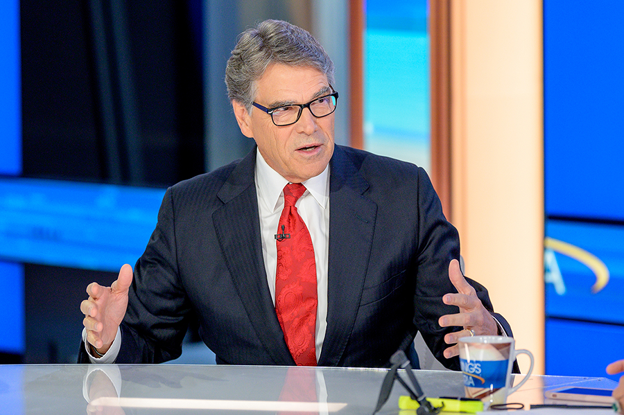 U.S. Energy Secretary Rick Perry, speaking here on Sept. 24, has suggested the United States will seek stringent nonproliferation conditions in any agreement to share U.S. nuclear technology with Saudi Arabia, but the Trump administration has not officially set its terms. (Photo by Roy Rochlin/Getty Images)