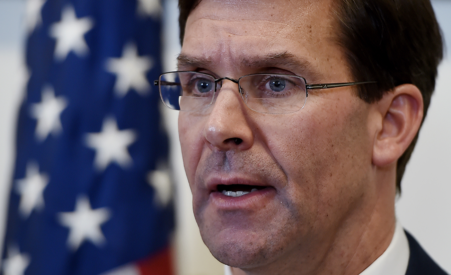 U.S. Defense Secretary Mark Esper announced in December that once the Pentagon develops missile systems formerly banned by the INF Treaty, the United States will consult with allies about where to deploy them. (Photo: Olivier Douliery/AFP/Getty Images)