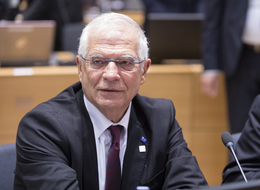 Josep Borrell Fontelles, the high representative of the European Union, attends an EU foreign ministers meeting in January. He later said that France, Germany and the UK will try to draw out the JCPOA dispute resolution mechanism to avoid referring Iran to the UN Security Council. (Photo: Thierry Monasse/Getty Images)