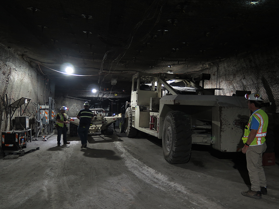 Workers prepare machinery used to move nuclear waste into the Waste Isolation Pilot Plant in New Mexico. A technical review found that a U.S. plan to store surplus plutonium at the site is conditionally viable. (Photo: Kelly Michals/Flickr)