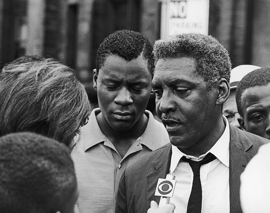 Civil rights leader Bayard Rustin, shown here in 1964, combined domestic activism with international, including a trip to protest French nuclear testing in Africa.  (Photo: Express/Hulton Archive/Getty Images)