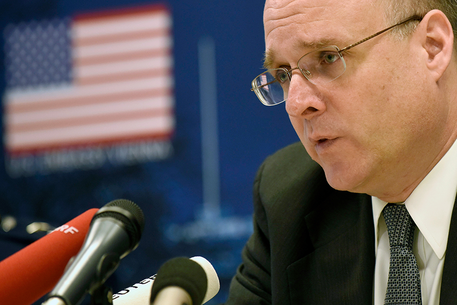U.S. arms control envoy Marshall Billingslea speaks to the media in Vienna on June 23 after holding talks the day before with Russian Deputy Foreign Minister Sergei Ryabkov. (Photo: Thomas Kronsteiner/Getty Images)