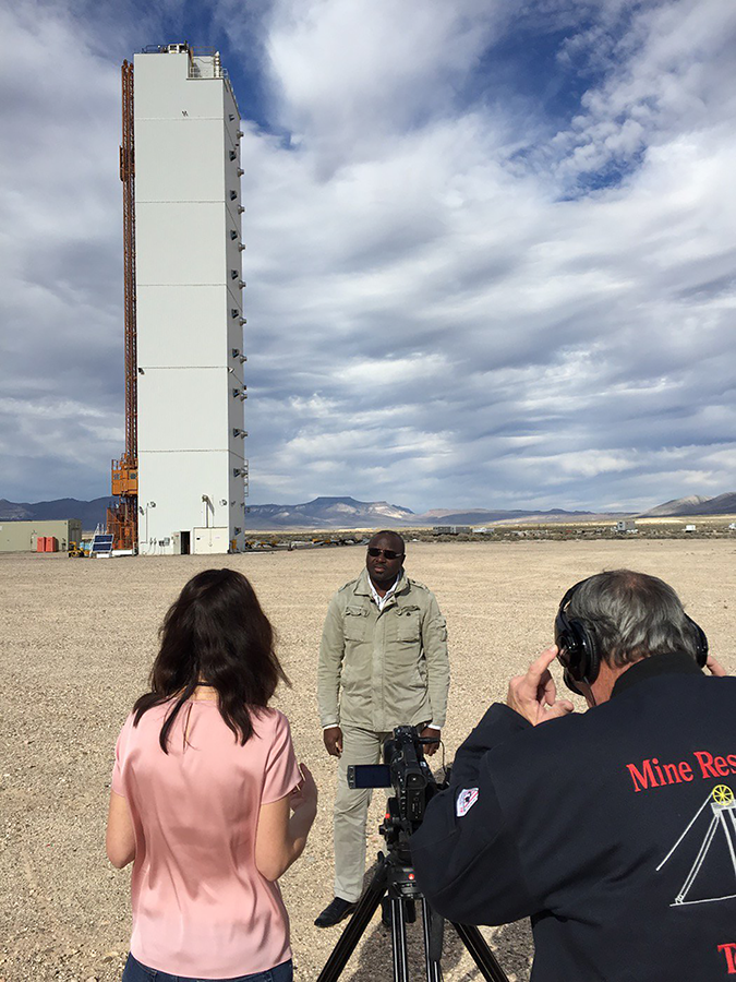 Lassina Zerbo, executive secretary of the Comprehensive Test Ban Treaty Organization, visited the Nevada Test Site in 2015, where structures remain from a planned, but never conducted nuclear test, in 1992. In May, Zerbo urged all countries to refrain from restarting any nuclear testing. (Photo: Lassina Zerbo Twitter)