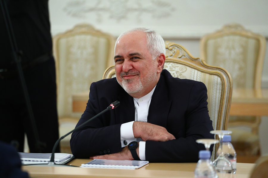 Iranian Foreign Minister Javad Zarif attends a meeting at Russia's Foreign Ministry on Sept. 24. He soon after praised the lifting of a UN arms embargo as a "momentous day for the international community." (Photo: Russian Foreign Ministry/Flickr)