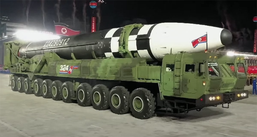 North Korea displays its Hwasong-16 missile at an Oct. 11 military parade.  (Photo: KCNA)