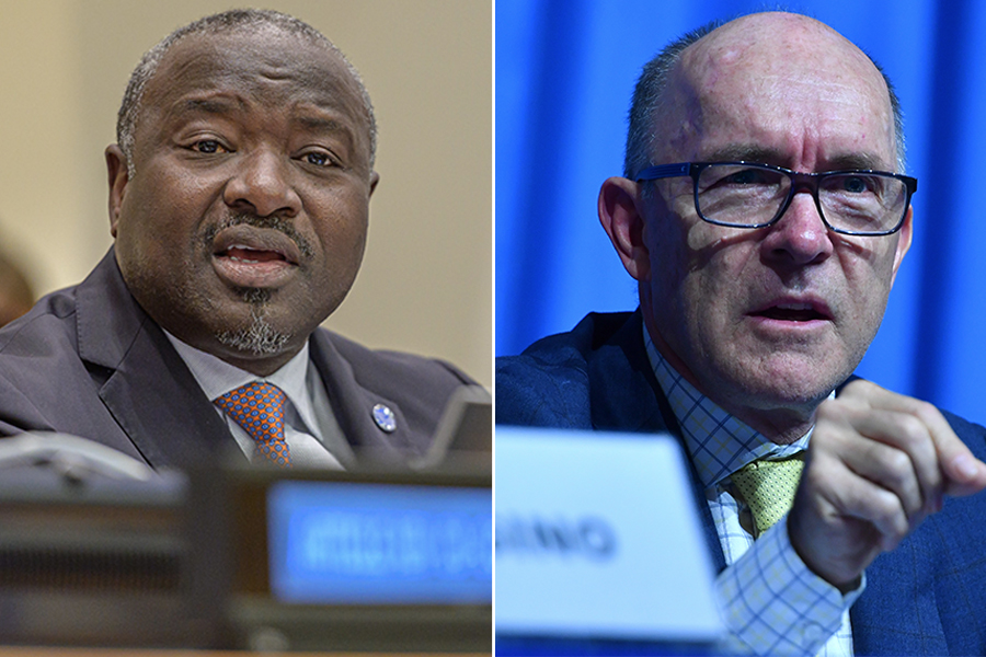 Current CTBTO Executive Secretary Lassina Zerbo (left) and Robert Floyd, now director-general of the Australian Safeguards and Nonproliferation Office. (Zerbo photo: CTBTO; Floyd photo: Dean Calma/IAEA)