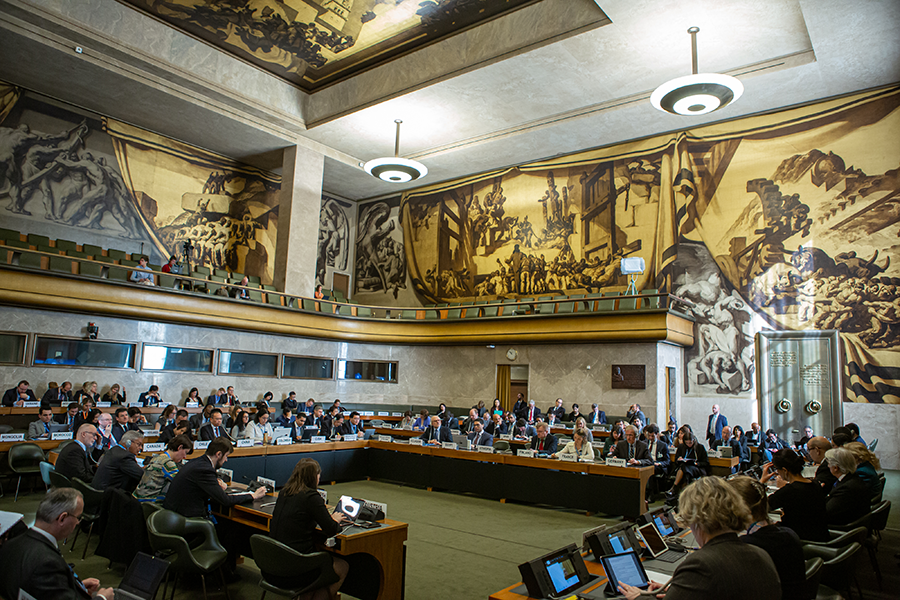 Efforts to discuss legally binding proposals on space security have been undertaken at the Conference on Disarmament, but the forum has never achieved much progress on the issue. (Photo: Pierre Albouy/United Nations)