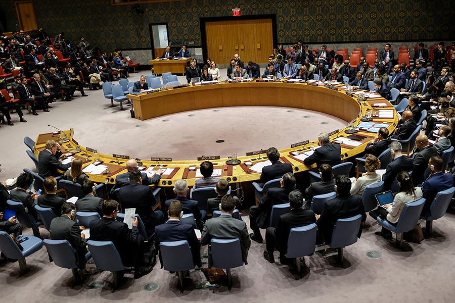 The U.N. Security Council discusses Iran in 2018. Renewed U.S. support for a key resolution on Iran's nuclear program could help stabilize tensions over Tehran's nuclear ambitions. (Photo: Drew Angerer/Getty Images)