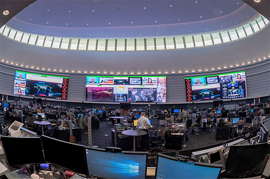 Inside the National Security Agency (NSA) and U.S. Cyber Command Integrated Cyber Center and Joint Operations Center. (Photo credit: NSA) 