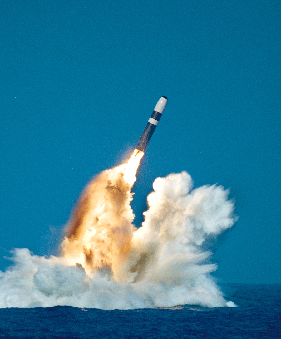 U.S. submarine-launched ballistic missiles carry the W76-1 nuclear warhead. According to the National Nuclear Security Administration, the W76-1 Life Extension Program extends the originally designed warhead service life of 20 years to 60 years. NNSA completed refurbished warhead production in December 2018. (Photo: Getty Images)