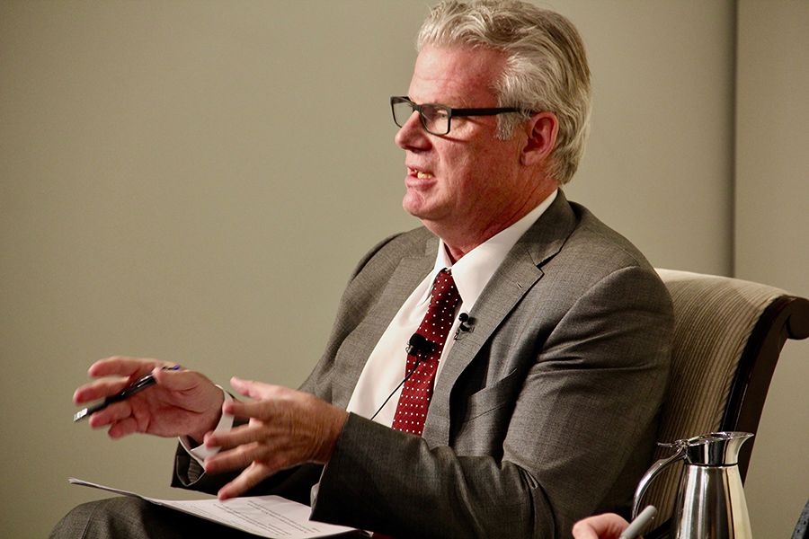 Michael Elleman speaking on "Curbing the North Korean Nuclear and Missile Threat" at the June 2, 2017 Arms Control Association Annual Meeting in Washington, D.C. (Photo: Arms Control Association)