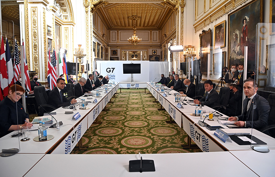 The G7 foreign ministers meeting in London on May 5 was their first face-to-face talks in more than two years on pressing global threats, including fissile material security. (Photo: Ben Stansall/Pool/AFP via Getty Images)