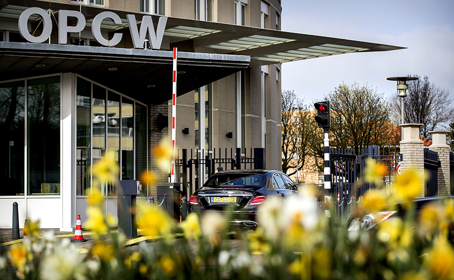 An April 2021 report issued by the Organisation for the Prohibition of Chemical Weapons (OPCW) says inspectors found an undeclared chemical warfare agent in Syria during a September 2020 visit. (Photo: Koen Van Weel/ANP/AFP via Getty Images)