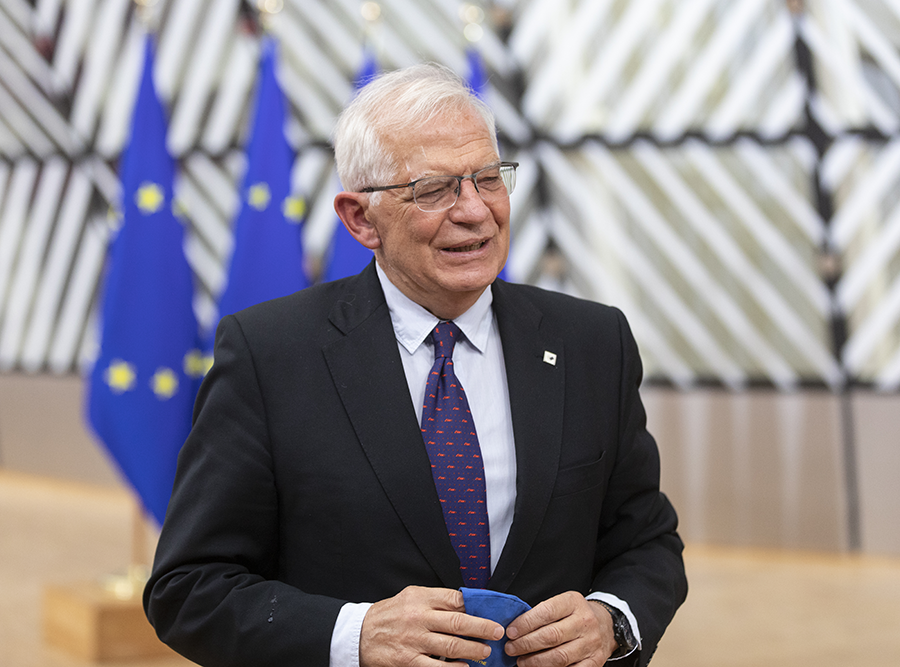 Josep Borell, European Union Commissioner for Foreign Affairs and Security Policy, and his team report that “an agreement is shaping up” in talks on a U.S. return to the Joint Comprehensive Plan of Action and lifting of related sanctions, in conjunction with the resumption of nuclear commitments under the deal by Iran. (Photo:  Thierry Monasse#51SY ED/Getty Images)