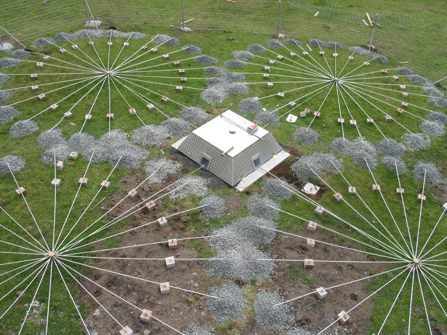 View of infrasound station array at infrasound station IS49, Tristan da Cunha, U.K. (Photo by CTBTO )