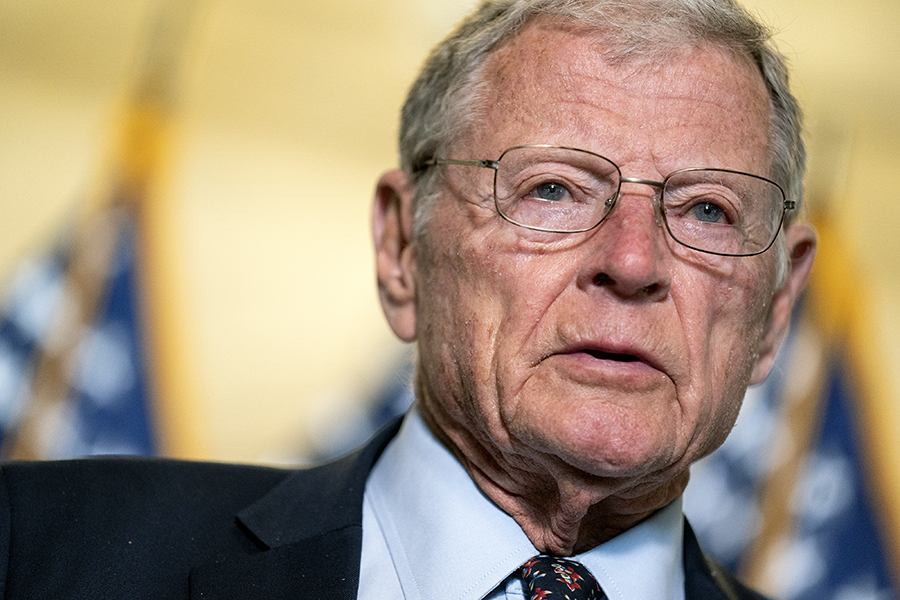 Sen. James Inhofe (R-Okla.), the top Republican on the Senate Armed Services Committee, is among those who agree with the Pentagon's Nuclear Weapons Council in arguing for more spending on nuclear weapons. (Photo by Stefani Reynolds/Getty Images)