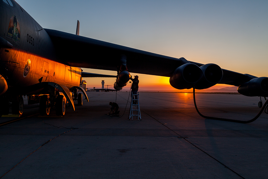 Air Force crew prepare for a test of the AGM-183A Air-launched Rapid Response Weapon at Edwards Air Force Base, California, in 2020. The hypersonic weapon travels at five times the speed of sound. (Photo by U.S. Air Force)