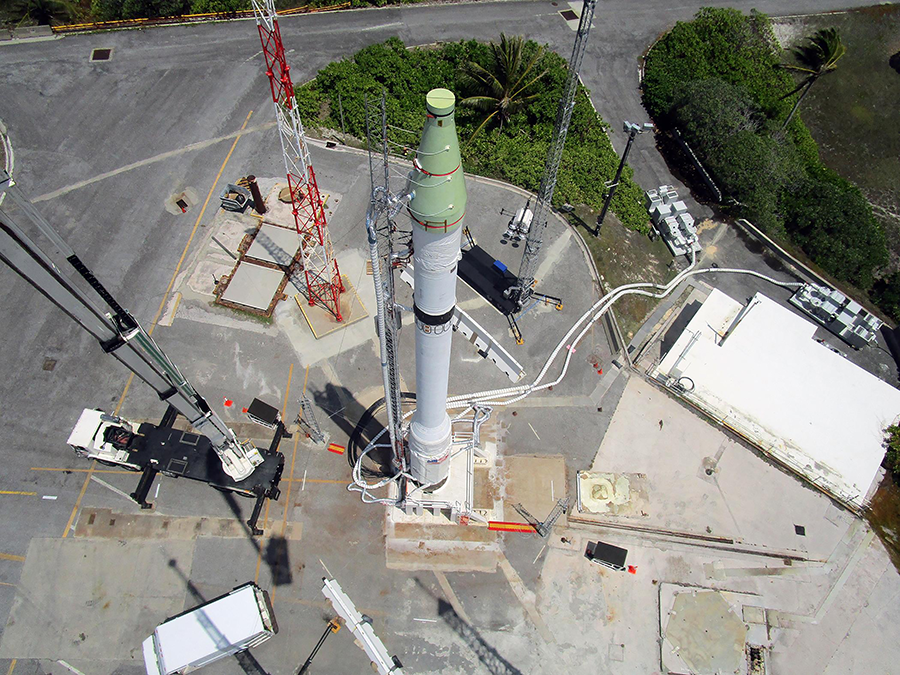 This intercontinental ballistic missile was the target for a test of the U.S. ballistic missile defense system from the U.S. Army's Reagan test site on Kwajalein Atoll in the Marshall Islands on May 2017. (Photo by U.S. Department of Defense)