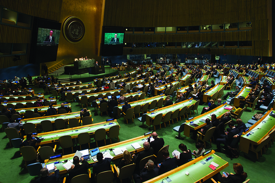UN Deputy Secretary-General Jan Eliasson opens the 2015 Nuclear Nonproliferation Treaty Review Conference in New York on April 27, 2015. (Photo: United Nations)